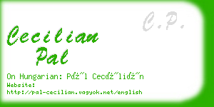 cecilian pal business card